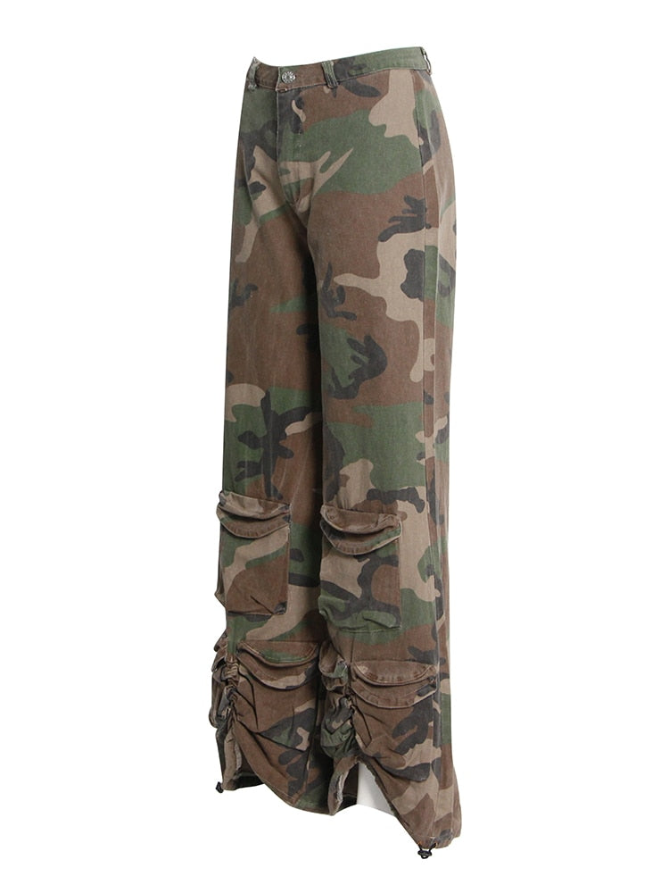 CAMOUFLAGE HIGH WAIST PANTS