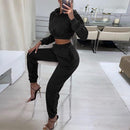 CROPPED HOODIE WITH PANTS SET