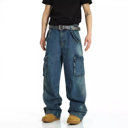 PANTALON JEANS RÉTRO MULTIPOCHES