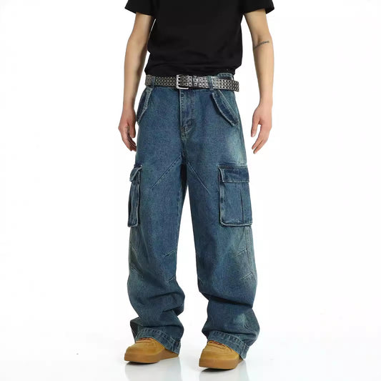 RETRO MULTIPOCKETS JEANS PANTS