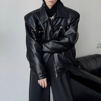 HIGH-END PU LEATHER JACKET