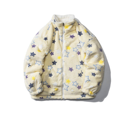 REVERSIBLE STAR LAMB COAT