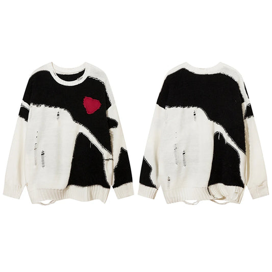 SPLICE HEART SWEATER