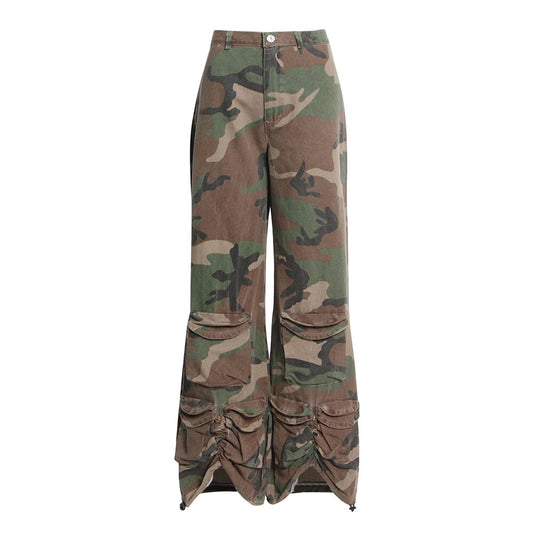 CAMOUFLAGE HIGH WAIST PANTS