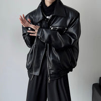 HIGH-END PU LEATHER JACKET