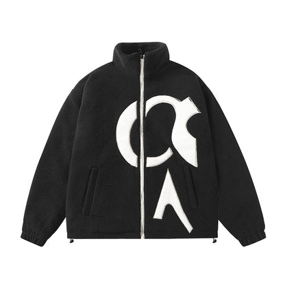 PRINT FLEECE JACKET